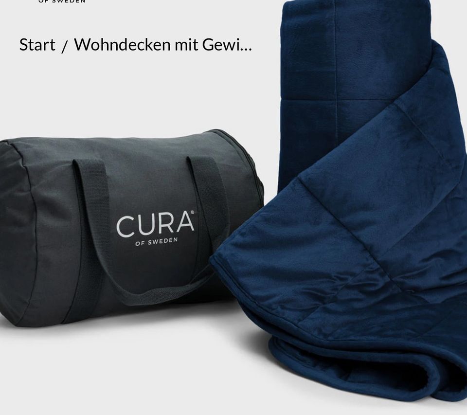 CURA Minky Navy Wohndecke 140x200 6kg in Hamburg