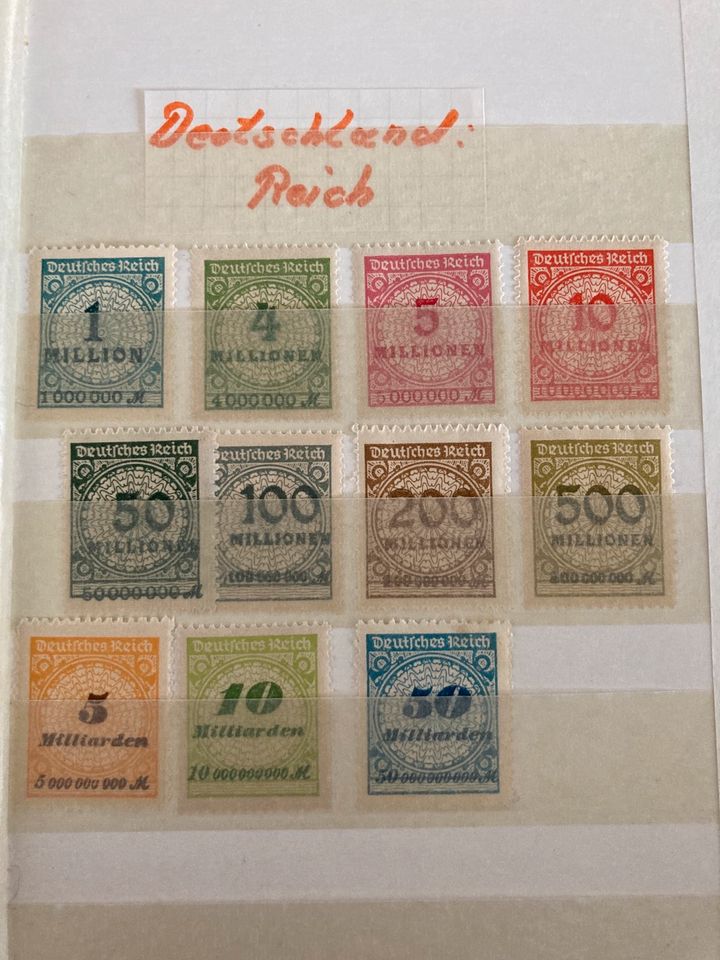 Briefmarken Millionen/Milliarden Deutsches Reich ungestempelt in Ostercappeln