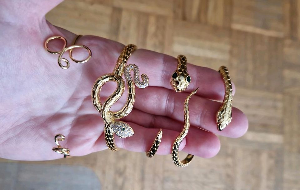 Schlange Messing armreif Gold Ornament orientalisch schmuck snake in Reutlingen