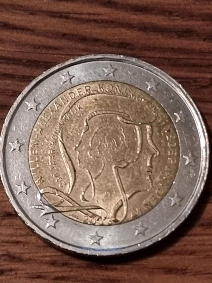 2 Euro Münze 200 Jahre Königreich Niederlande 2013 in Stechow-Ferchesar