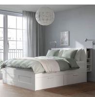 Ikea Brimnes Bett weiß 180 x 200 Bettkästen Rückwand Doppelbett Bayern - Schweinfurt Vorschau