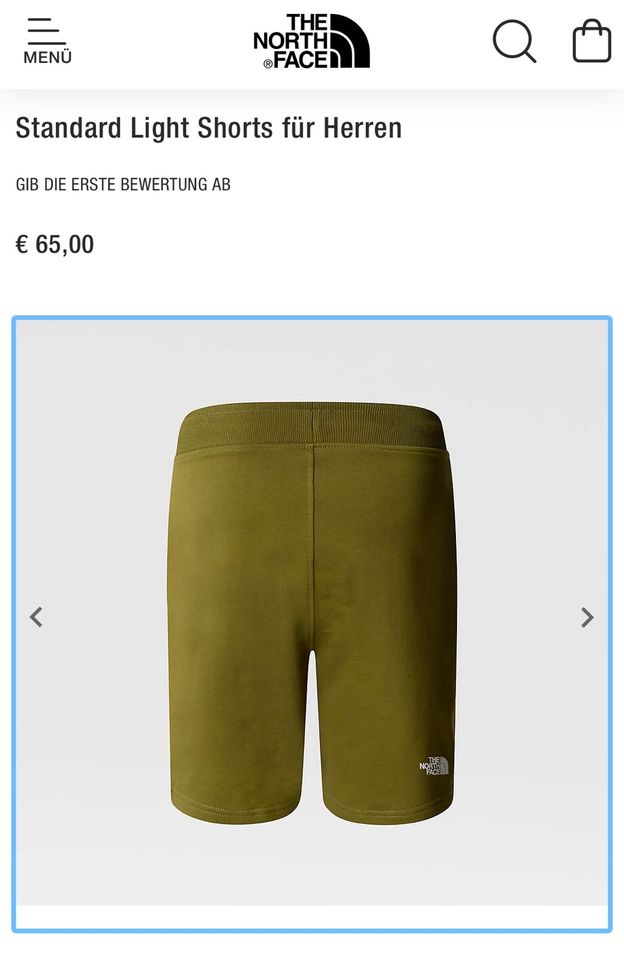 The North Face Kurze Hose - Short Grün/S NP65€ Neu mit Etikett in Frankfurt am Main