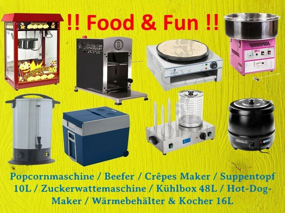 Zuckerwattemaschine, Popcornmaschine,Crêpes Maker, Slusheis in Bergisch Gladbach