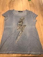 T-Shirt Hallhuber grau mit Pailletten L Stuttgart - Sillenbuch Vorschau