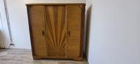 #A antiker Kleiderschrank 3 türig Jugendstil Holz Türen DDR alt Sachsen - Burgstädt Vorschau
