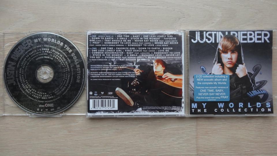 2 CDs Justin Bieber My Worlds The Collection *Favorite Girl *Pray in Berlin