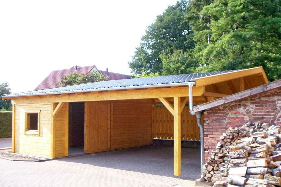 Carport Leimholz BSH Doppelcarport Gartenhaus Terrassendach in Löhne