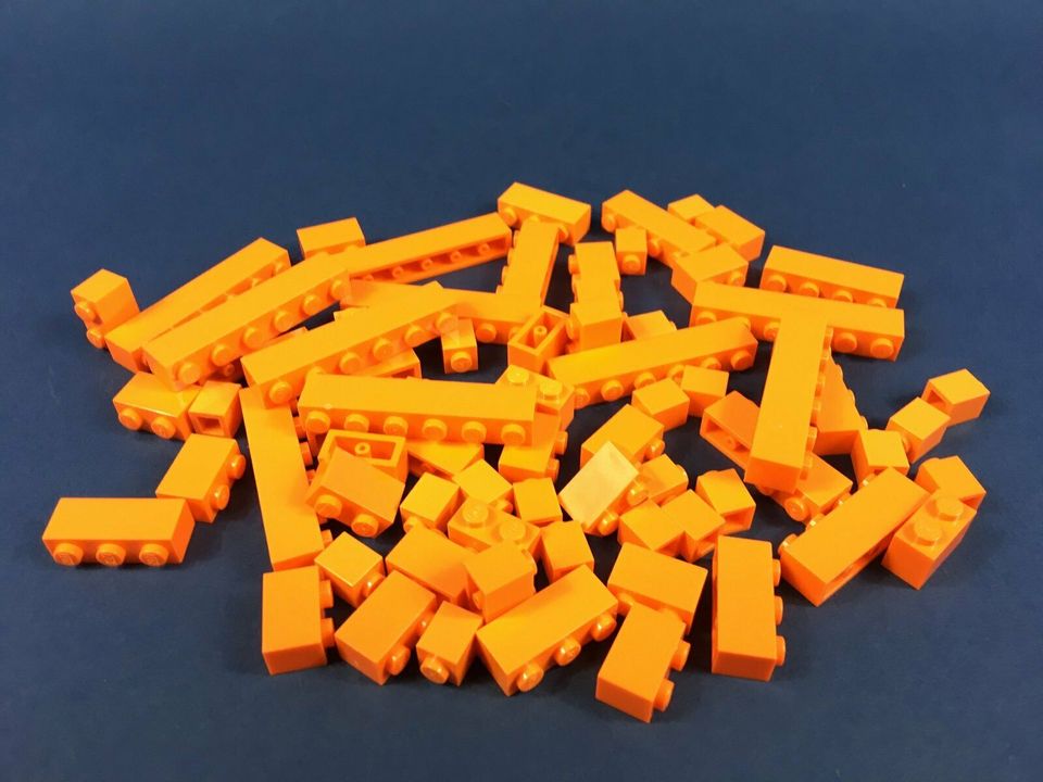 Lego® Basissteine 72x Stein 1x1 1x2 1x3 1x4 1x6 orange Konvolut in Sonneberg