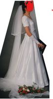 Brautkleid, Hochzeitskleid, Seide, 36/38, Schleier, Reifrock Niedersachsen - Dörpen Vorschau