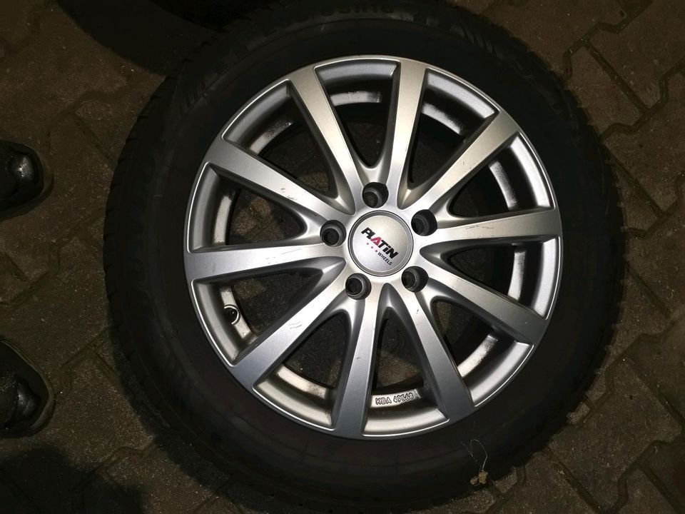 4 Alufelgen Platin 16" (7x16), ET 48, Audi, VW, Seat, Skoda in Jagstzell