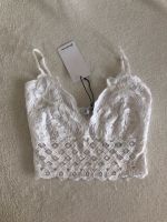 Weißes Crop Top Sommer Urlaub Oberteil Spitze Crochet Blogger Hessen - Darmstadt Vorschau