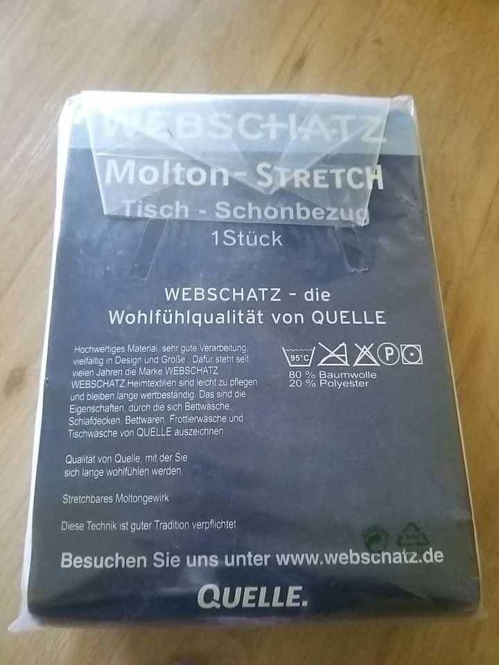 Tisch Schonbezug Tischschoner Molton-Stretch Webschatz OVP 110x23 in Kunreuth