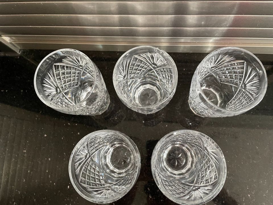 5 x Glas Bleikristall ? DDR Gläser in Wengelsdorf