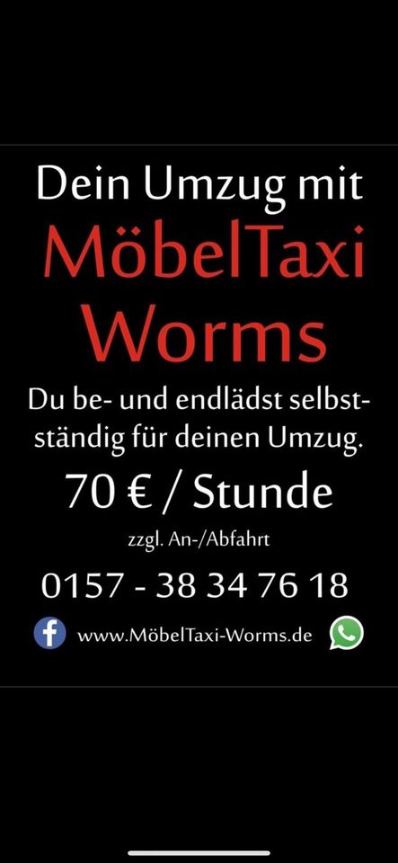 Umzug, Transporter, Entsorgung, Möbeltaxi, Möbeltransport in Worms