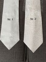 Krawatte 100% reine Seide, weiß, mit versch. Mustern Bayern - Pöttmes Vorschau