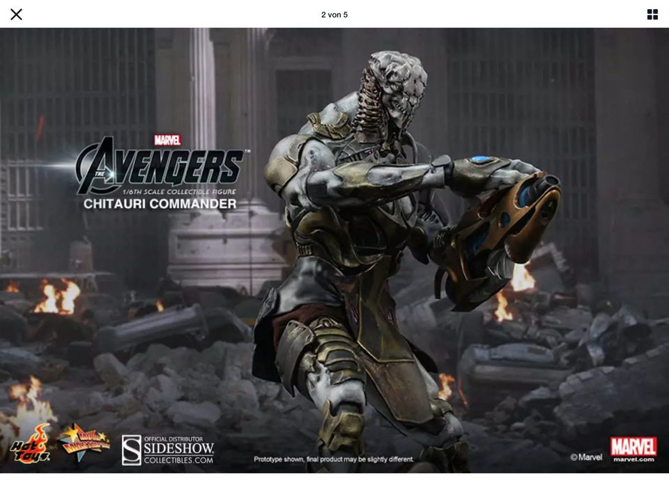 Hot Toys MMS 227 CHITAURI COMMANDER AVENGERS Neu Tausch Hot Toys in Loddin