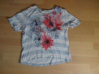 Damen Rabe T-Shirt Bluse blau-rot-weiß-ton Blümen Gr. 42 kurzarm Schwerin - Lankow Vorschau