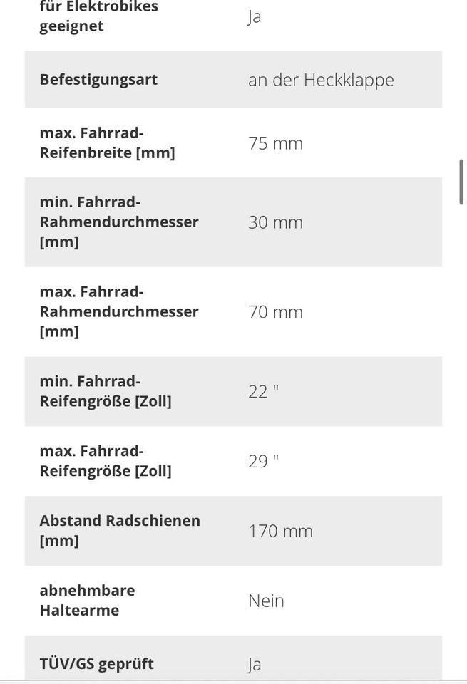 Fahrradträger Heckträger (sehr viele passende Autos) in Köln