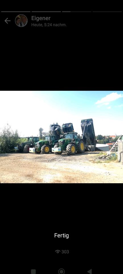 Lohnarbeit Baumulden Abschiebewagen in Böhen