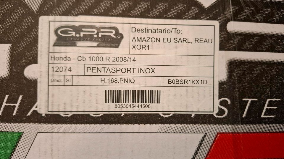 NEU! Honda CB-1000-R 2008-2014 GPR Pentasport Sport-auspuff ESD in Brunnen