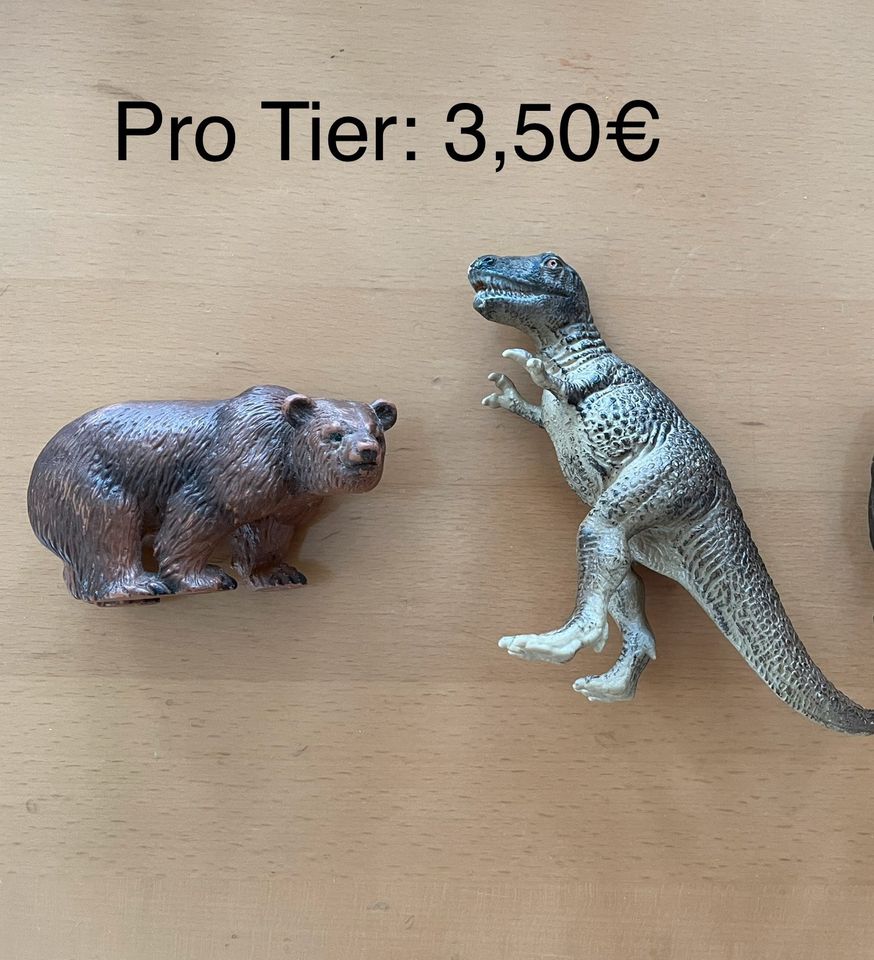 Schleich Tiere Hase Dino Lamm Kuh Fohlen Pony Bär Elefant Delfin in Gladenbach