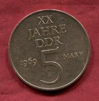 5 Mark, 20 Jahre DDR 1969 Baden-Württemberg - Kämpfelbach Vorschau