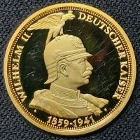 Gold polierte Platte Medaille Wilhelm II 1996 Hessen - Schmitten Vorschau