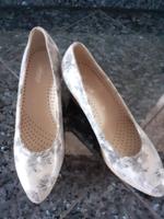 Gabor Keilpumps, Größe 37, Blumenmuster und Rattan Sachsen - Görlitz Vorschau