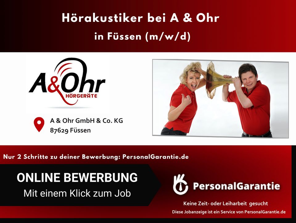 Hörakustiker bei A & Ohr in Füssen (m/w/d) in Füssen