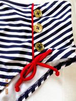 APART BIKINI HOSE HIGH MARITIM BLAU/WEIß GESTREIFT GOLD 50iger Erlenbach am Main  - Erlenbach Vorschau