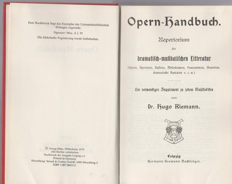 Opern-Handbuch. Ein nothwendiges Supplement zu jedem Musiklexikon in Berlin