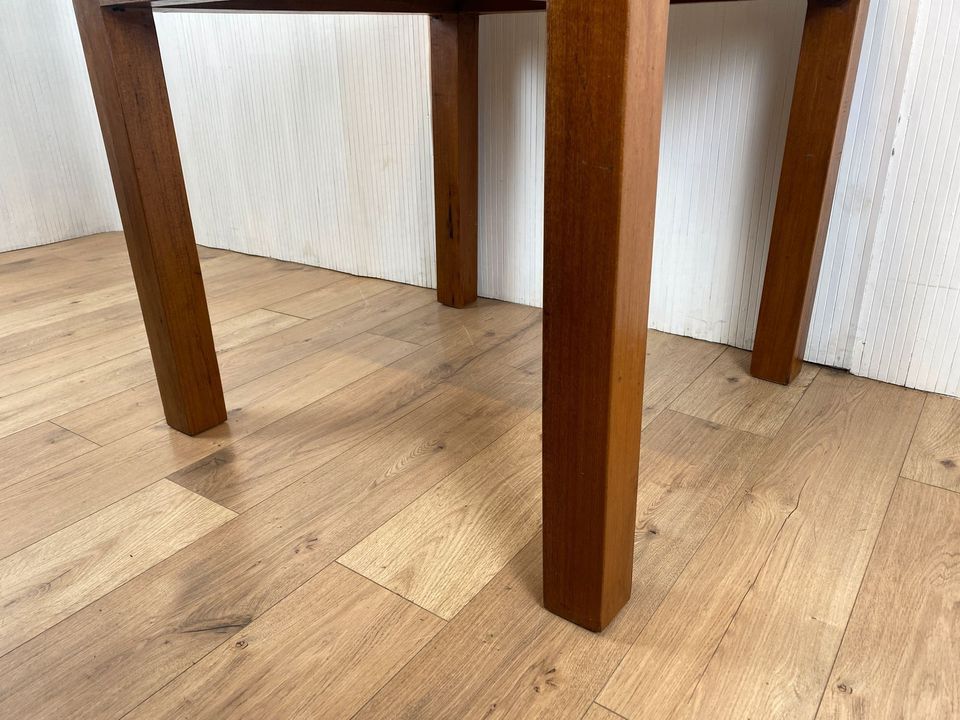 Boatwood by WMK # Schöner & robuster kleiner Esstisch (90x90cm) aus altem Bootsholz, ein handgefertigtes Unikat aus massivem Teakholz # Tisch Esszimmertisch Holztisch Küchentisch Gastro Dining Table in Berlin