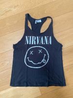 Dunkelgraues Tanktop Nirvana Print H&M Divided in S Eimsbüttel - Hamburg Rotherbaum Vorschau