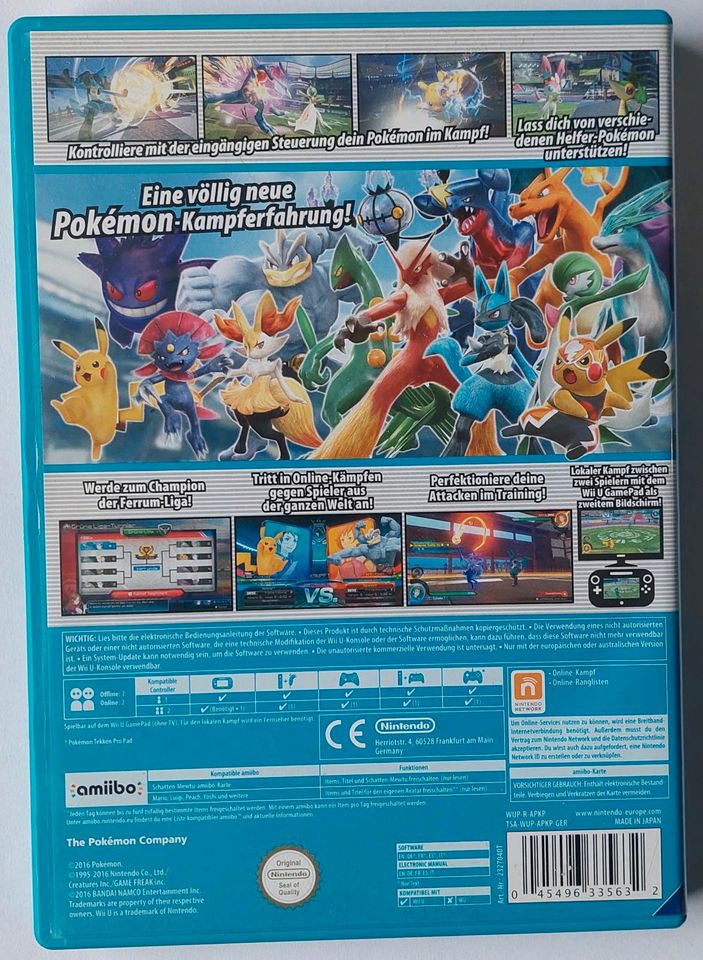 Nintendo Wii U Spiel Pokemon Tekken amiibo Karte enthalten in Schechingen