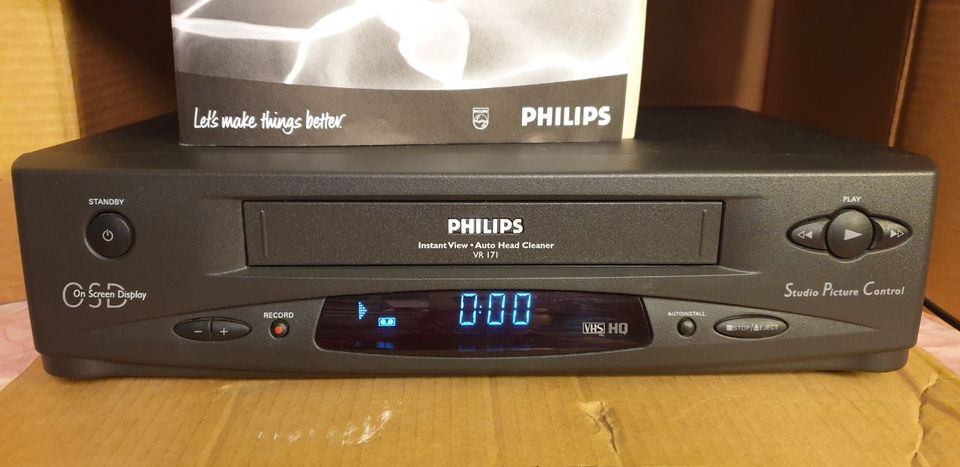 Philips VR171/02 · VHS-Videorecorder Fernbedienung Anleitung OVP in Berlin