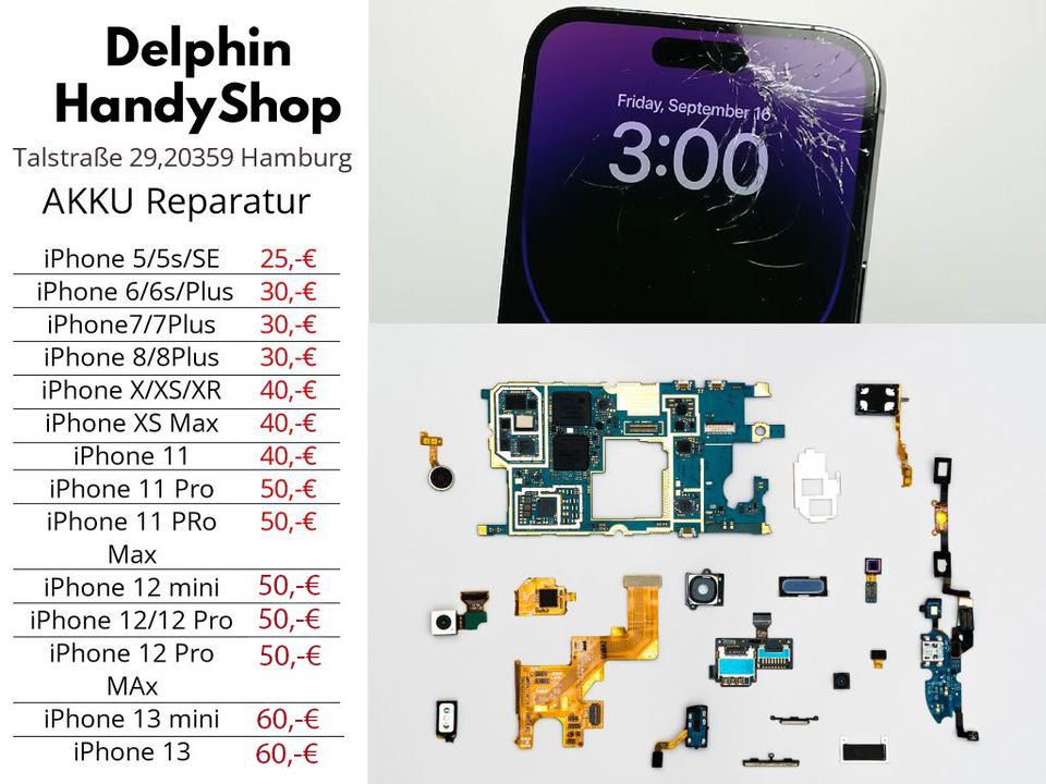 Handy Reparatur und Display Reparatur in 30 Minuten in Hamburg