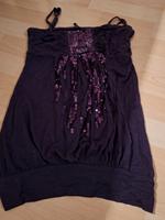 Damen Top Partytop Gr. 36 von Amisu aubergine mit Pailletten Bayern - Blaichach Vorschau