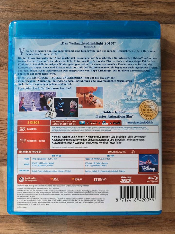 Disney Pixar Bluray Die Eiskönigin 3D & 2D in Schloß Holte-Stukenbrock