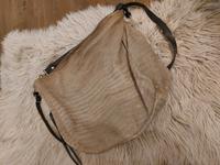 Umhängetasche echtes Leder beige silber schimmernd Baden-Württemberg - Laupheim Vorschau