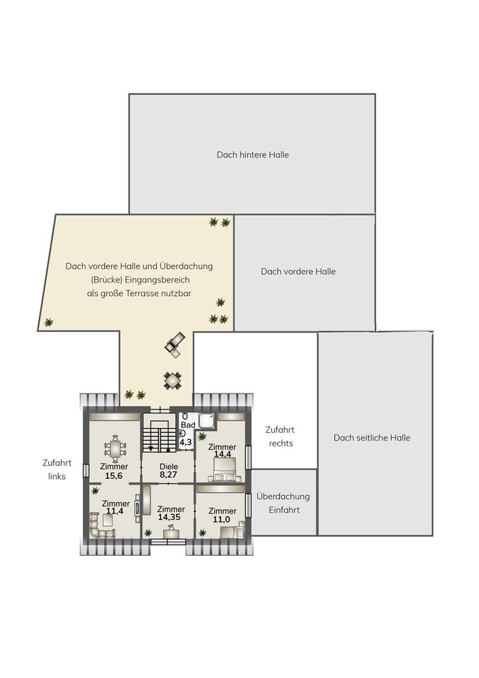 EFH mit Werkstatthallen in Contwig: 180 m2 Wfl., über 400 m2 gewerbliche Nutzfläche. in Contwig