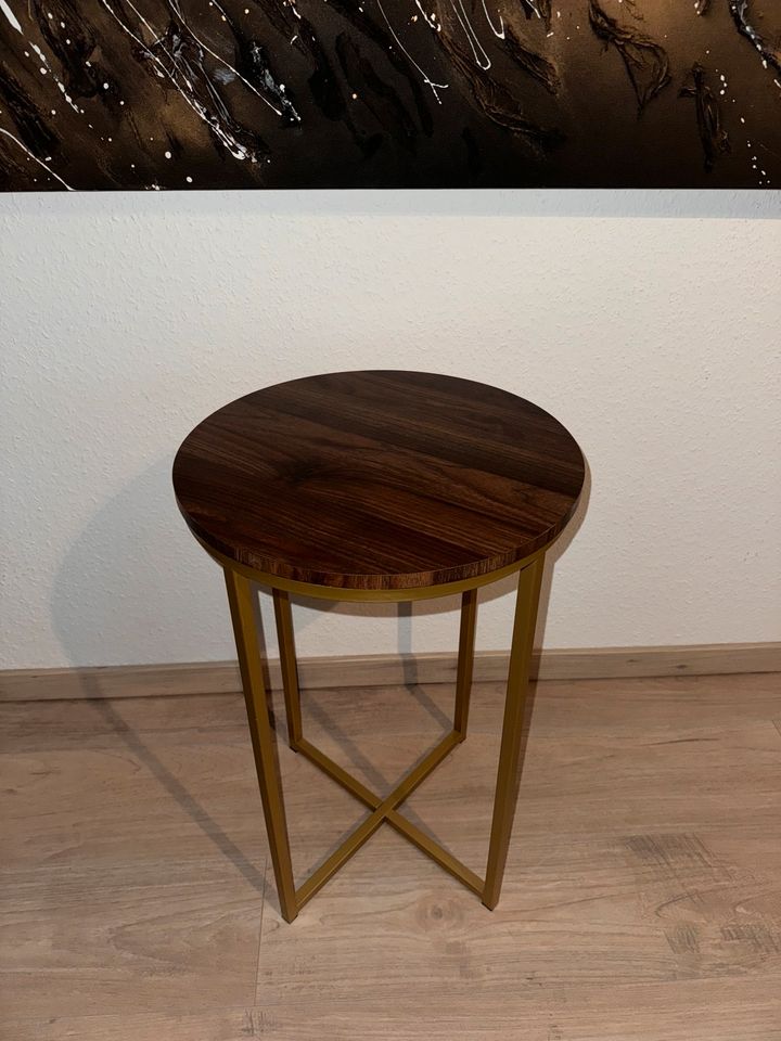 Beistelltisch Gold Holz 40x61,5cm in Marl