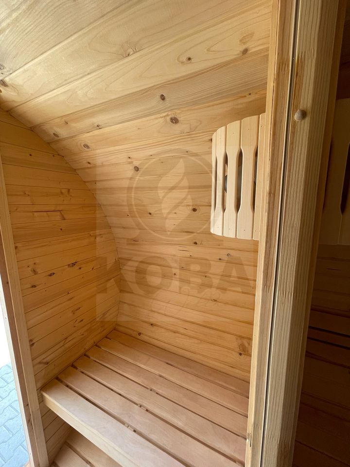 Fass Sauna mit Vorraum | 3,5m | Garten-Sauna | Außensauna in Eichenzell
