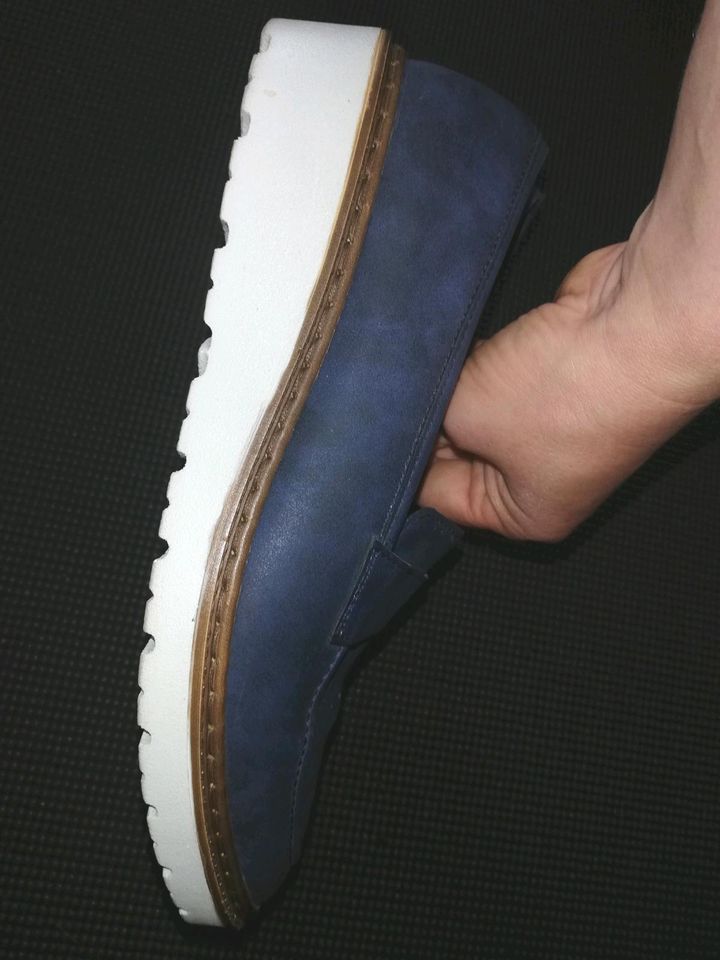 Bama Leder Slipper, Halbschuh blau Größe 40 in Hannover