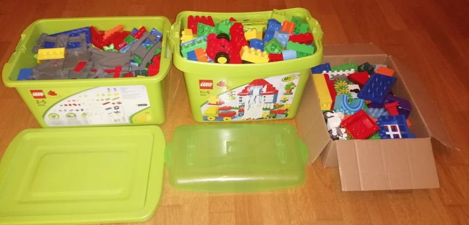 3 Kisten Lego Duplo, inkl. Eisenbahn komplett, 460 Teile in Berlin