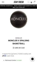 MONCLER X SPALDING BASKETBALL 2023 (Sammlerstück) NEU Bayern - Bad Aibling Vorschau