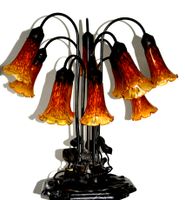 Tischleuchte Lampe im Stil "Pond Lily" Tiffany Bronze 10 Schirme Nordrhein-Westfalen - Borken Vorschau