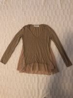 Langarmshirt Feinstrickpullover Zara beige transparent Dresden - Dresden-Plauen Vorschau