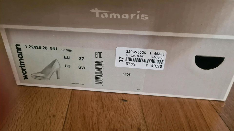 Tamaris Pumps silber Grösse 37 in Brakel