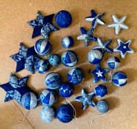 Weihnachten Baumschmuck blau Silber TürkisKugeln Sterne Patchwork Nordrhein-Westfalen - Lotte Vorschau