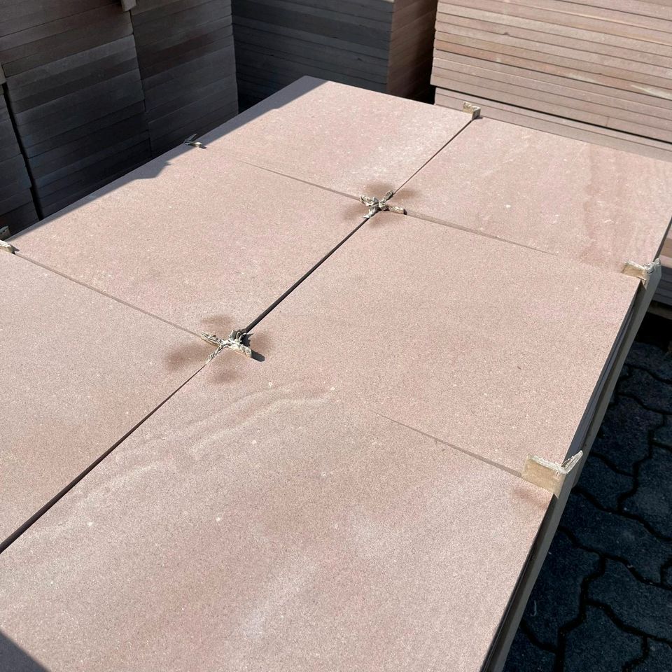 Sandstein Formatplatten mainsandstein rot 80x40x2cm Fliesen in Mainhausen